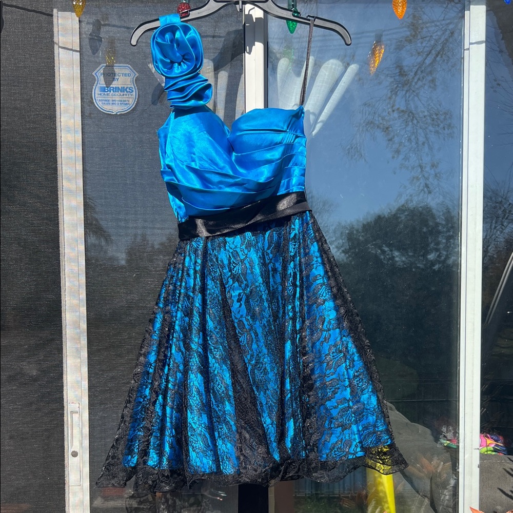 Jump Vibrant Blue Satin Dress